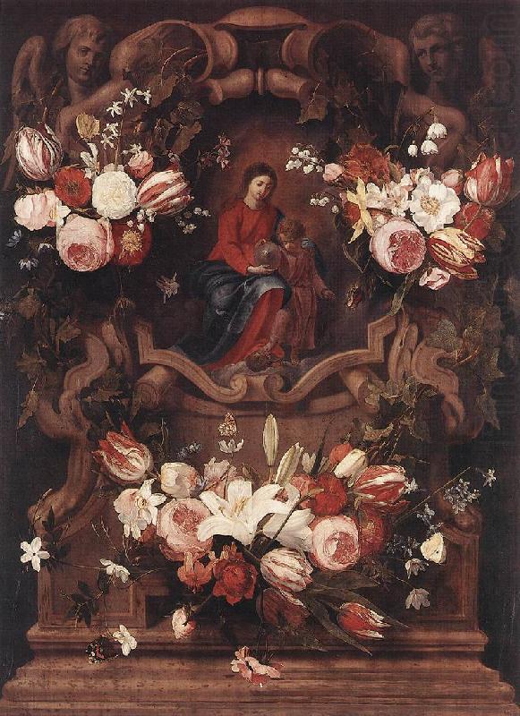 Daniel Seghers Floral Wreath with Madonna and Child china oil painting image